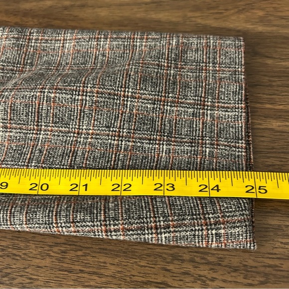 Wilfred Aritzia Trouser Pant Black Orange Plaid Wool Blend Women's Size 0 - Picture 9 of 11